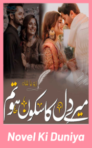 Mere Dil Ka Sakoon Ho Tum Novel By Zoya Ali Shah romantic Urdu novel cover image
